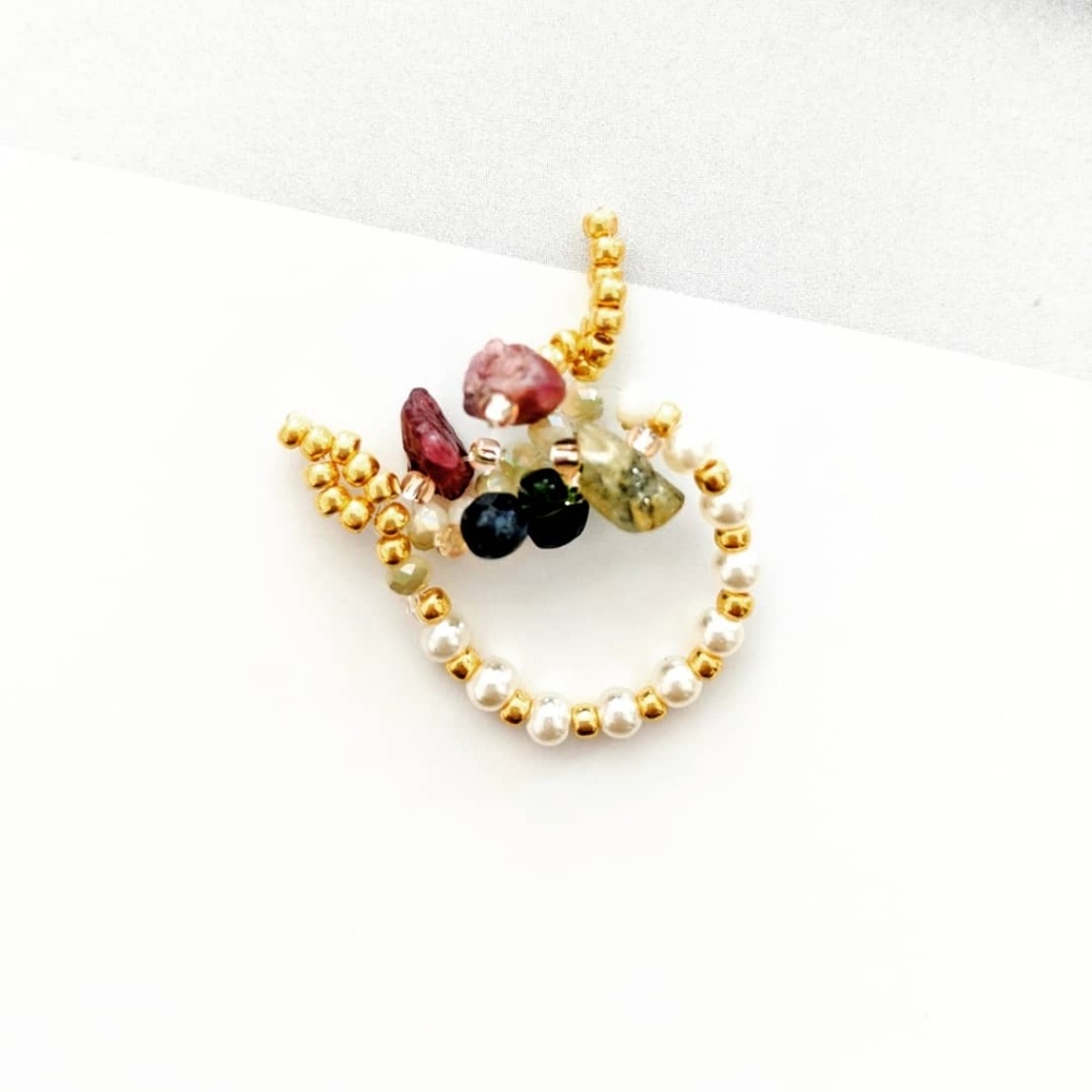 Flower and Beads Ring